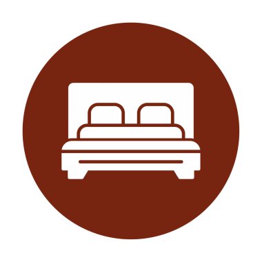 yastıklı yatak vektör simgesi modern basit tasarım