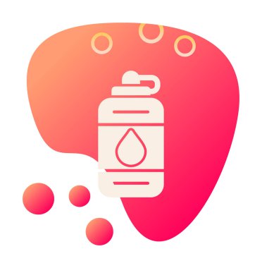 Su şişesinin ağ basit illüstrasyonu