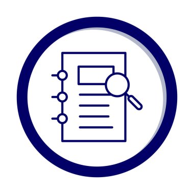 ofis kağıdı ve büyüteç