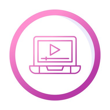 Video Ad simgesi vektör illüstrasyonu