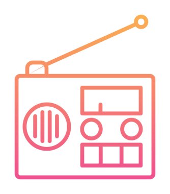  radyo simgesi vektör illüstrasyonu