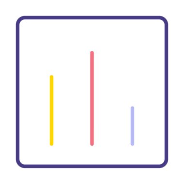 Basit iş ekonomisi grafik simgesi, vektör illüstrasyonu