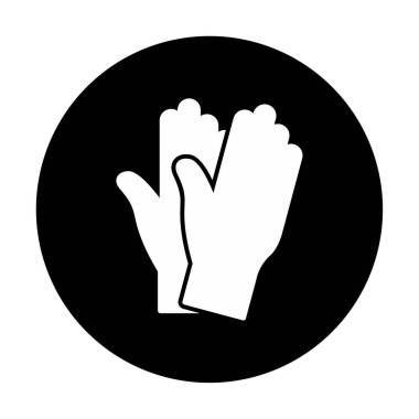 Saftey Eldivenleri ikon vektör çizimi