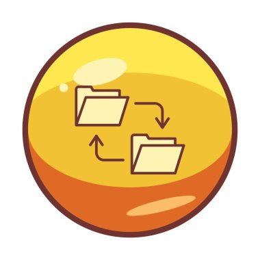 Basit Veri Aktarımı simgesi, vektör illüstrasyonu