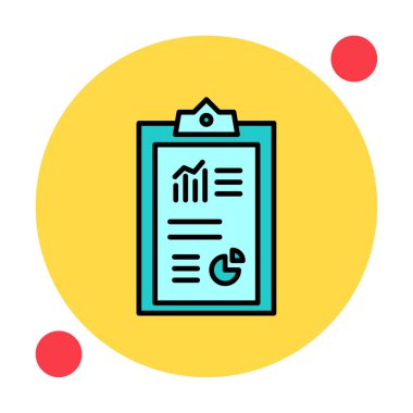 iş raporu simgesi, vektör illüstrasyonu basit tasarım