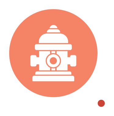 Modern yangın musluğu simgesinin vektör illüstrasyonu 