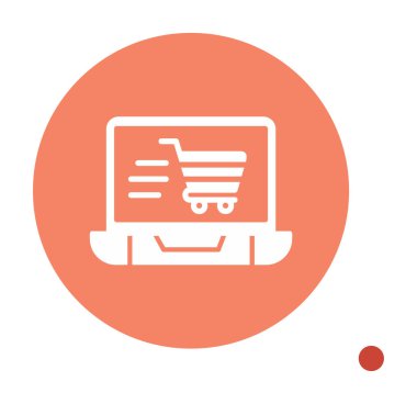 Ekran vektör illüstrasyonunda ticaret simgesi