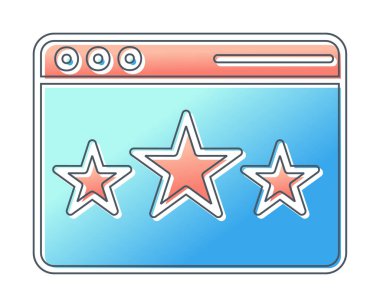 Web sayfası Geri bildirim simgesi, vektör illüstrasyonu