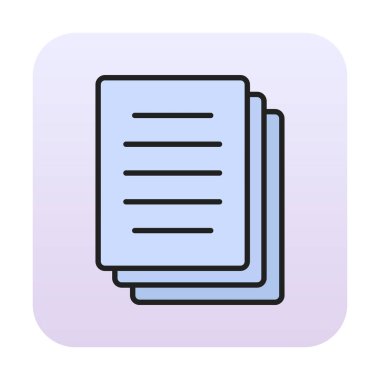 belge simgesi, vektör illüstrasyonu basit tasarım