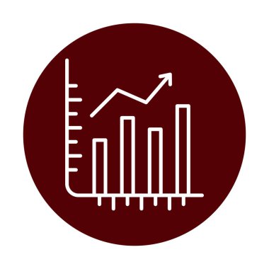 Hisse senetleri büyüyor. Web simgesi basit illüstrasyon