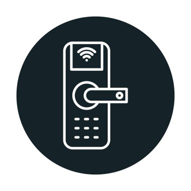 Akıllı Kapı simgesi vektör çizimi