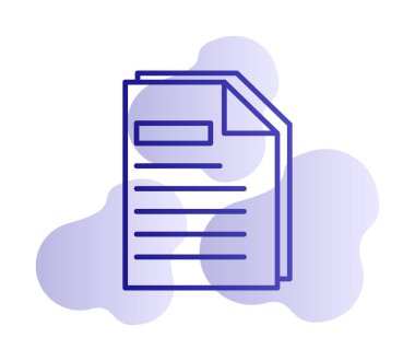 belge simgesi, vektör illüstrasyonu basit tasarım