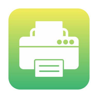 yazıcı simgesi web basit illüstrasyon