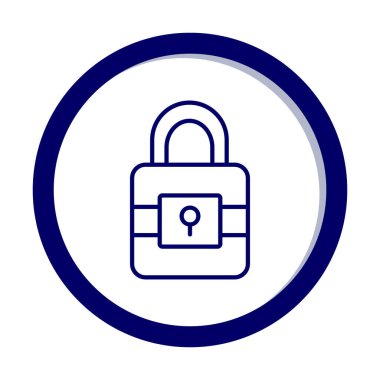 Beyaz arkaplanda asma kilit vektör çizimi