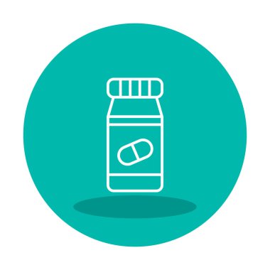 Hapları şişe simge vektör çizim