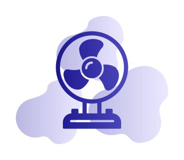 düz basit hayran simgesi resimleme tasarımı