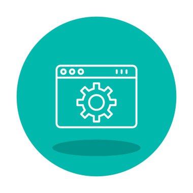 Web Sayfa Ayarları. simge basit illüstrasyon