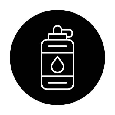 Su şişesinin ağ basit illüstrasyonu