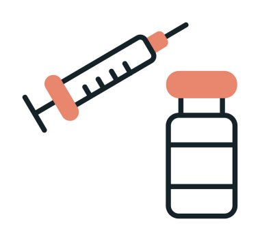 Şırınga web simgesi, vektör çizim 