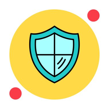 kalkan simgesi, vektör illüstrasyonu