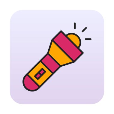 Seyahat fenerinin düz simgesi. Renkli vektör çizimi