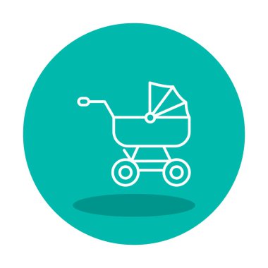 bebek arabası kutsal kişilerin resmi, vektör çizim 