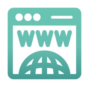 Basit web sitesi arayüzü simgesi, vektör illüstrasyonu