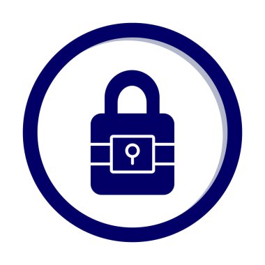 Beyaz arkaplanda asma kilit vektör çizimi