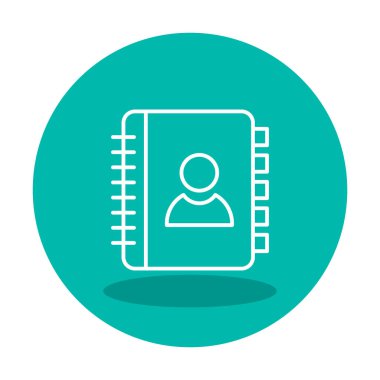 Kişi Kitabı simgesi, vektör illüstrasyonu