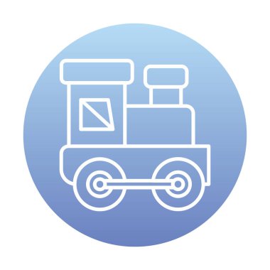Tren oyuncağı simgesinin vektör illüstrasyonu