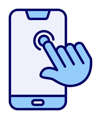 dokunmatik ekran simgesi, vektör illüstrasyonu 