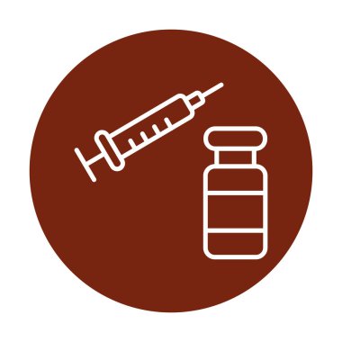 Şırınga web simgesi, vektör çizim 