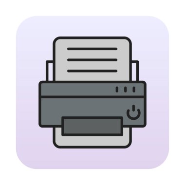 yazıcı simgesi web basit illüstrasyon