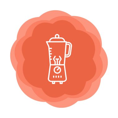 Fırın, yemek pişirme ve vektör illüstrasyonu için renkli karıştırıcı simgesi