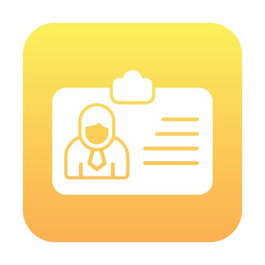 Ofis Giriş Kartı simgesinin vektör illüstrasyonu 