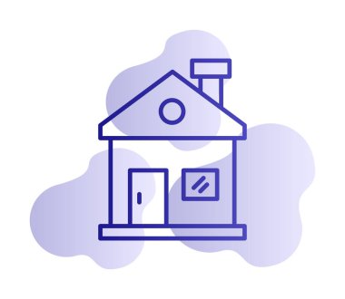 Ev. Web simgesi basit illüstrasyon