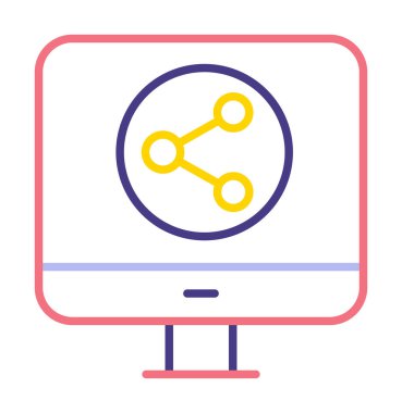 Basit Veri Paylaşımı simgesi, vektör illüstrasyonu