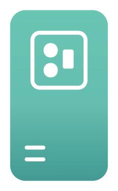 Mobil Arka Kamera simgesi, vektör illüstrasyon tasarımı