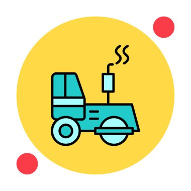 yol silindiri simgesi, modern vektör illüstrasyon tasarımı