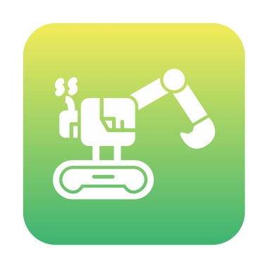 Kazı düz simgesi, vektör illüstrasyonu