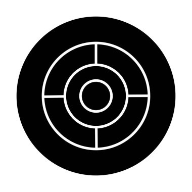 Basit hedef simgesi, hedef, vektör illüstrasyonu