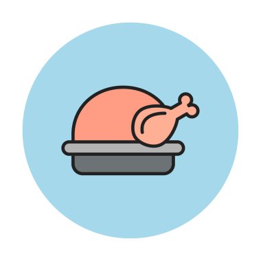 tavuk simgesi vektör illüstrasyonu