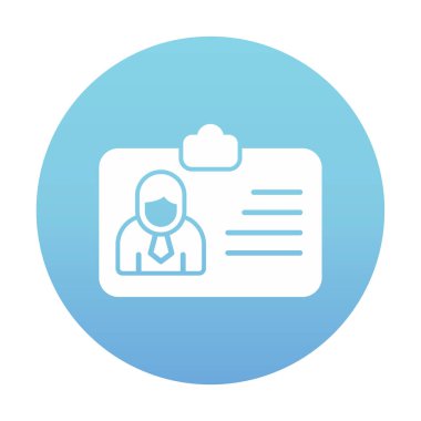 Ofis Giriş Kartı simgesinin vektör illüstrasyonu 