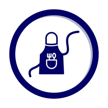 Mutfak önlüğü simgesi, vektör çizimi