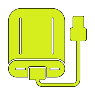 harici sabit disk simgesi, vektör illüstrasyonu basit tasarım