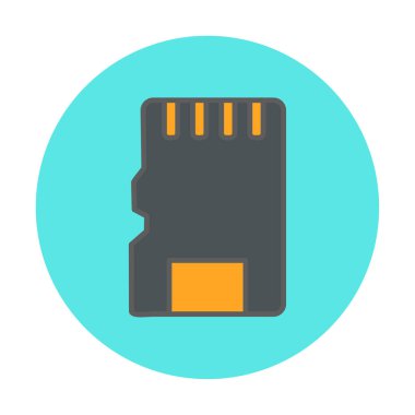 SD kart simgesi vektör illüstrasyonu 