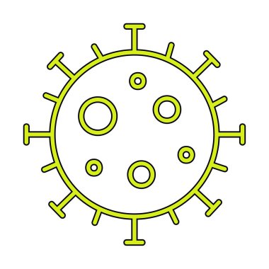 Basit korona virüsü pandemik ikon vektörü