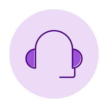 kulaklık simgesi vektör illüstrasyon destek servisi