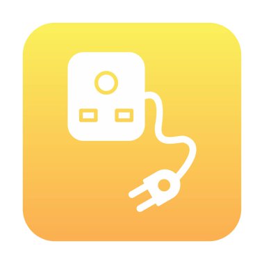 Fiş ve Soket, web simgesi basit tasarım 