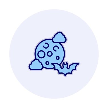 Ay simgesi, vektör illüstrasyonu basit tasarım